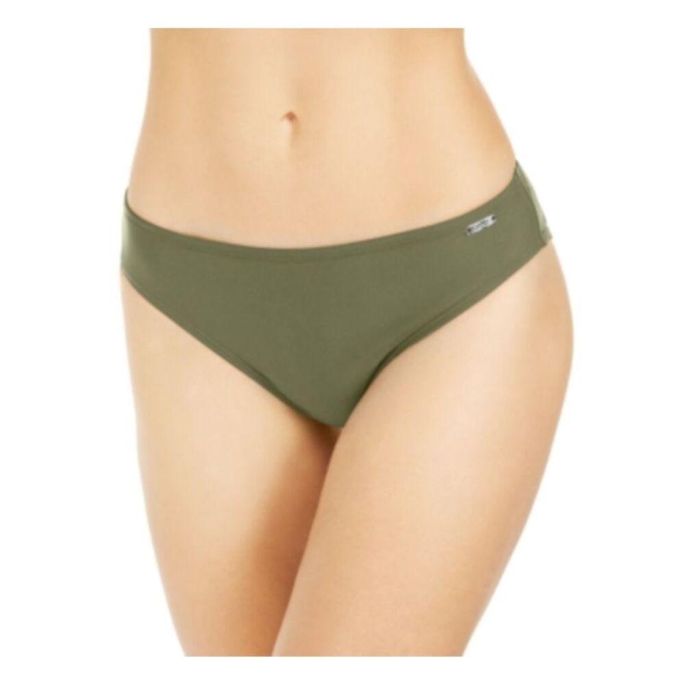 DKNY Women's Green Stretch Lined UV Protection Hipster Swimsuit Bottom XS